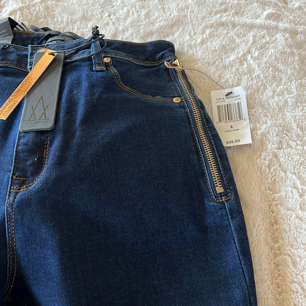 LaLa Anthony Skinny High Rise Jeans - Picture 3 of 6